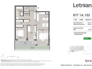 Prodej bytu 3+kk, Praha - Letňany, Tupolevova, 88 m2