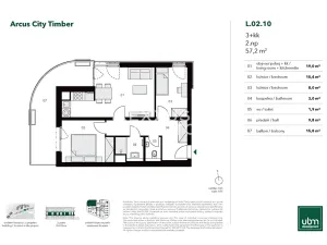 Prodej bytu 3+kk, Praha - Stodůlky, Nekonečného, 57 m2