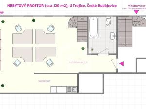 Pronájem bytu 3+kk, České Budějovice - České Budějovice 3, U Trojice, 120 m2