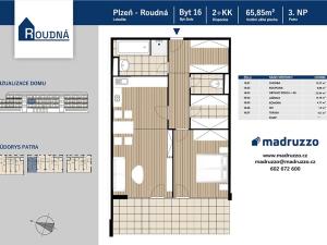 Prodej bytu 2+kk, Plzeň, Na Roudné, 66 m2
