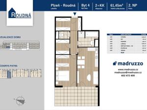 Prodej bytu 2+kk, Plzeň, Na Roudné, 59 m2