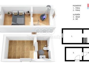 Prodej chaty, Županovice, 43 m2
