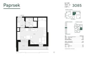 Pronájem bytu 1+kk, Praha - Stodůlky, Hábova, 37 m2