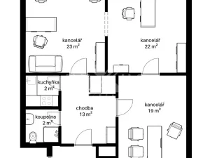 Prodej kanceláře, Praha - Holešovice, Bubenská, 84 m2