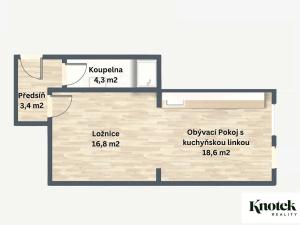 Prodej bytu 1+kk, Brno, Nálepkova, 46 m2