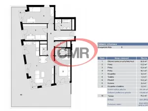 Pronájem bytu 4+kk, Praha - Kamýk, Kramperova, 101 m2
