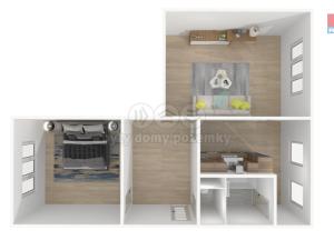Pronájem bytu 2+1, Domažlice - Hořejší Předměstí, Palackého, 50 m2