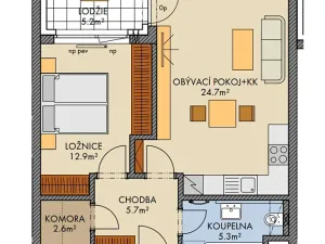 Prodej bytu 2+kk, Praha - Ruzyně, Drnovská, 59 m2