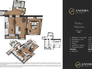 Prodej bytu 3+kk, Praha - Vršovice, Slovinská, 80 m2