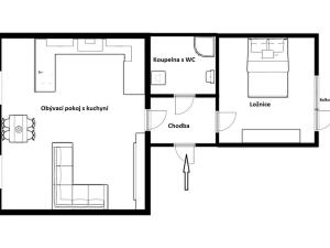 Pronájem bytu 2+kk, Plzeň, Nad Týncem, 46 m2