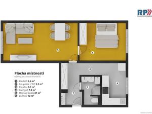 Prodej bytu 2+1, Praha - Malešice, Plaňanská, 51 m2