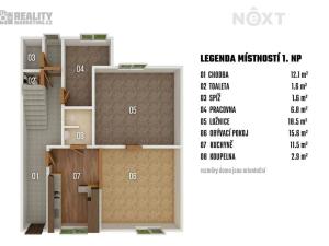 Prodej rodinného domu, Kroměříž, Braunerova, 143 m2