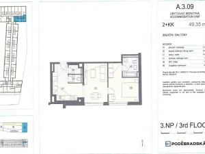 Prodej bytu 2+kk, Praha - Vysočany, Poděbradská, 50 m2