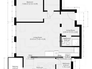 Pronájem bytu 3+kk, Praha - Libeň, Sokolovská, 70 m2