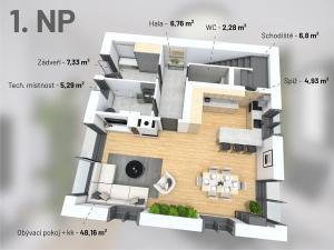 Prodej rodinného domu, Libušín, Zdeňka Hermana, 151 m2