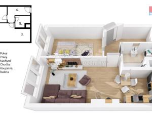 Prodej bytu 2+kk, Praha - Horní Měcholupy, Boloňská, 44 m2
