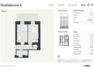 Prodej bytu 2+kk, Praha - Nusle, Rostislavova, 49 m2