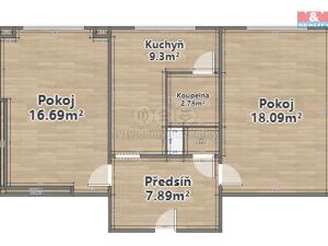 Pronájem bytu 2+1, Domažlice - Týnské Předměstí, Kunešova, 60 m2