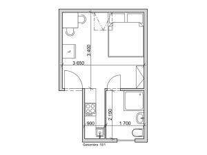 Pronájem bytu 1+kk, Hradec Králové - Plotiště nad Labem, Petra Jilemnického, 18 m2