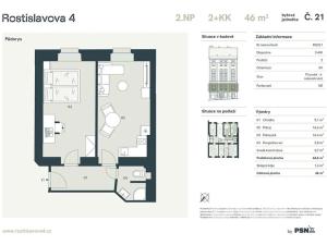 Prodej bytu 2+kk, Praha - Nusle, Rostislavova, 45 m2