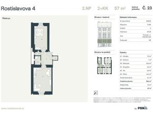 Prodej bytu 2+kk, Praha - Nusle, Rostislavova, 56 m2
