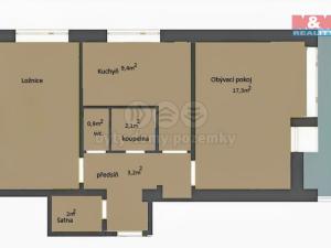Prodej bytu 2+1, Brno - Lesná, Brožíkova, 55 m2