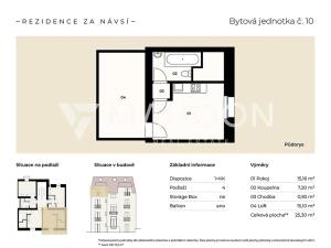 Prodej bytu 1+kk, Praha - Záběhlice, Za návsí, 38 m2