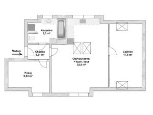 Pronájem bytu 3+kk, Tábor, Ústecká, 75 m2