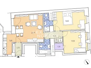 Pronájem bytu 3+1, Praha - Vyšehrad, Vratislavova, 75 m2