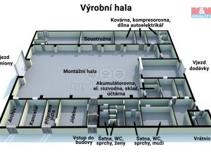 Pronájem výrobních prostor, Uherský Brod, U Korečnice, 1056 m2