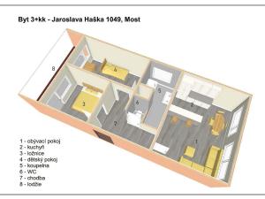 Pronájem bytu 3+kk, Most, Jaroslava Haška, 68 m2