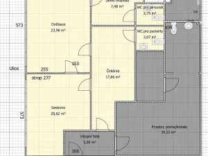 Pronájem ordinace, Most, Javorová, 230 m2