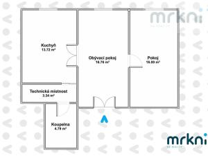 Pronájem bytu 2+1, Šumperk, Gen. Svobody, 54 m2