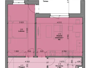 Prodej bytu 2+kk, České Budějovice, Branišovská, 49 m2
