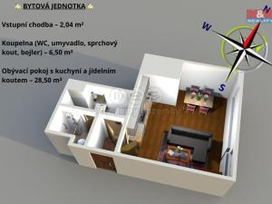 Pronájem bytu 1+kk, Kutná Hora, Trebišovská, 37 m2