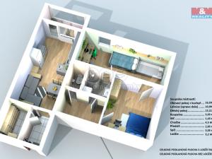 Prodej bytu 2+1, Praha, Jablonecká, 55 m2