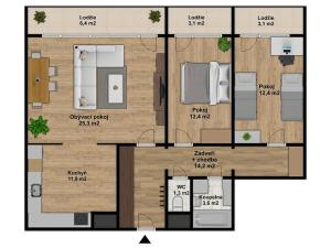 Prodej bytu 3+1, Praha - Vršovice, Uzbecká, 81 m2