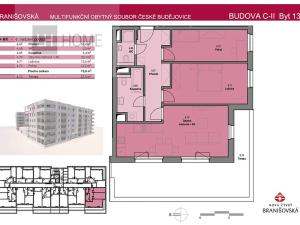 Prodej bytu 3+kk, České Budějovice, Branišovská, 73 m2