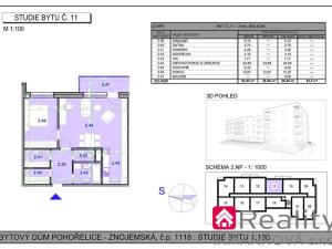 Prodej bytu 2+kk, Pohořelice, Znojemská, 66 m2