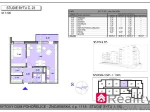 Prodej bytu 2+kk, Pohořelice, Znojemská, 66 m2