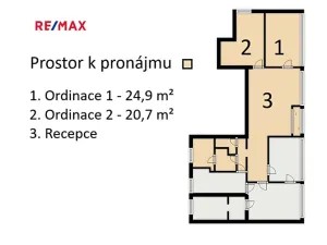 Pronájem ordinace, Praha - Nusle, Hradeckých, 83 m2