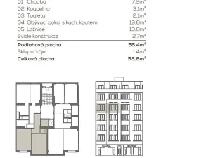 Pronájem bytu 2+kk, Praha - Vinohrady, Vinohradská, 55 m2