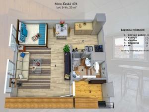 Prodej bytu 1+kk, Most, Česká, 33 m2