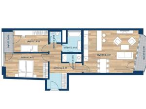Pronájem bytu 3+kk, Praha - Smíchov, Vackové, 82 m2
