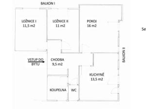 Pronájem bytu 3+1, Praha - Dejvice, Zengrova, 74 m2