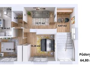 Prodej rodinného domu, Veleň, Ke Hřišti, 130 m2