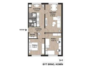 Prodej bytu 3+1, Brno, Absolonova, 80 m2