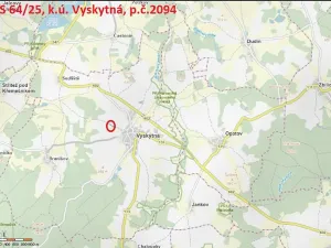 Prodej lesa, Vyskytná, 2191 m2