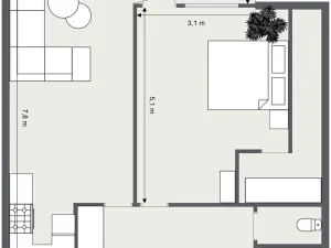 Pronájem bytu 2+kk, Liberec, Jeronýmova, 58 m2