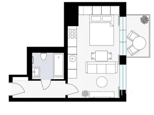 Prodej bytu 1+kk, Praha - Vysočany, Pod Harfou, 30 m2